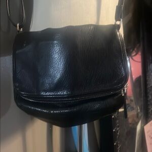 Margot Black Crossbody Bag with Glossy Finish and Soft Shape
